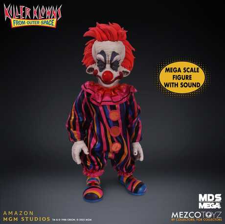 Les Clowns tueurs venus d'ailleurs poupée MDS Mega Scale Rudy 38cm Mezco