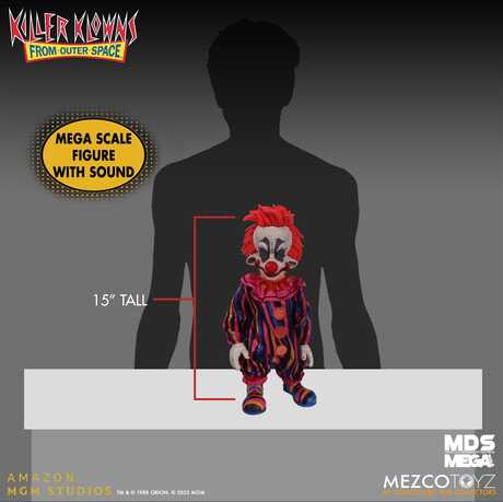 Les Clowns tueurs venus d'ailleurs poupée MDS Mega Scale Rudy 38cm Mezco