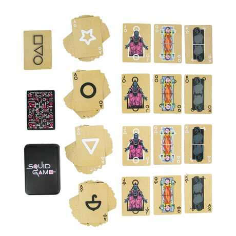 Squid Game jeu de cartes à jouer boite en Metal PALADONE