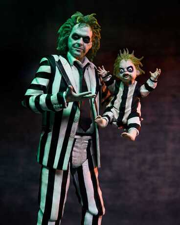 Beetlejuice Beetlejuice figurine 7 Scale Ultimate Striped Suit Beetlejuice NECA