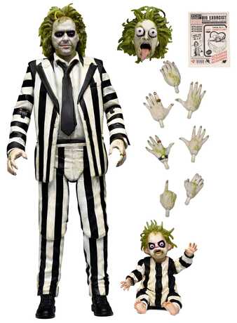 Beetlejuice Beetlejuice figurine 7 Scale Ultimate Striped Suit Beetlejuice NECA