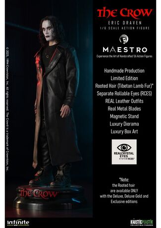 The Crow Eric Draven 1/6 Luxury Action Figure Deluxe Edition Infinite Statue