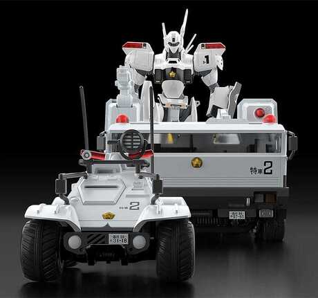 Mobile Police Patlabor figurines Plastic Model Kit Moderoid 1/60 Type 98 Special Command Vehicle & Type 99 Special Labor Carrier Good Smile Company