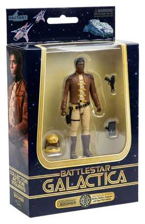 Battlestar Galactica figurine avec véhicule Colonial Viper Mk & Lieutenant Boomer  Factory Entertainment