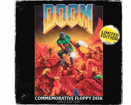 Doom Replik Floppy Disk Gold Plated Limited Edition Fanattik