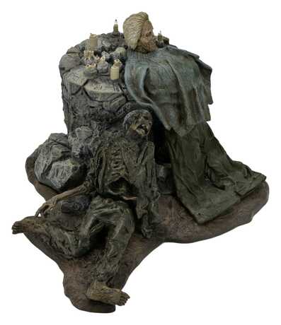 Friday the 13th: The Game diorama Trenchcoat with Spikes Inferno Room Deluxe Set NECA