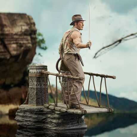 Indiana Jones et le Temple maudit Deluxe Gallery statuette PVC Rope Bridge Diamond Select