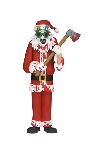 Terrifier 3 Toony Terrors figurine Santa Suit Art the Clown (Bloody Version) Neca