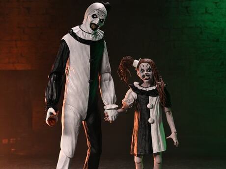 Terrifier 2 Art The Clown & Little Pale Girl Ultimate Af 2-pack Neca
