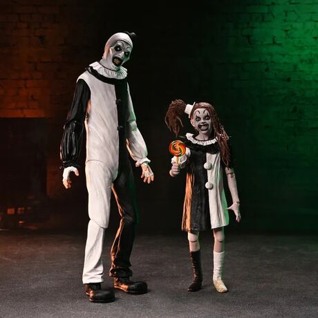 Terrifier 2 Art The Clown & Little Pale Girl Ultimate Af 2-pack Neca