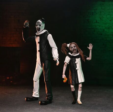 Terrifier 2 Art The Clown & Little Pale Girl Ultimate Af 2-pack Neca