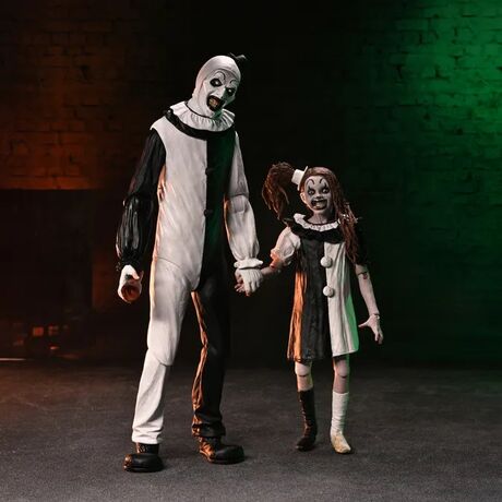 Terrifier 2 Art The Clown & Little Pale Girl Ultimate Af 2-pack Neca