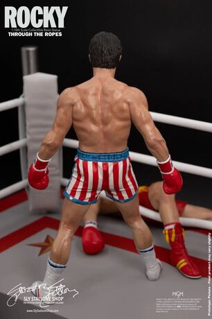 Rocky Over Drago Through The Ropes 1/10 Statue Slystalloneshop