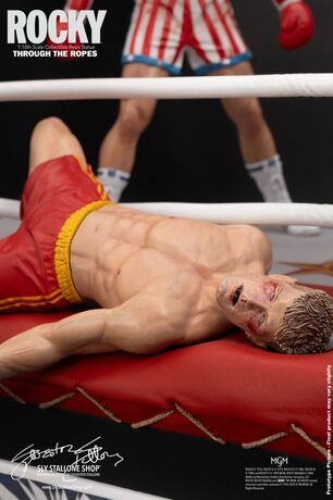 Rocky Over Drago Through The Ropes 1/10 Statue Slystalloneshop
