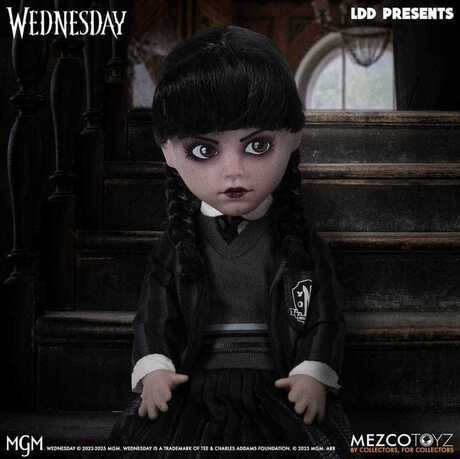 LDD La Famille Addams Living Dead Dolls Mercredi Wednesday Nevermore Academy Uniform Mezco