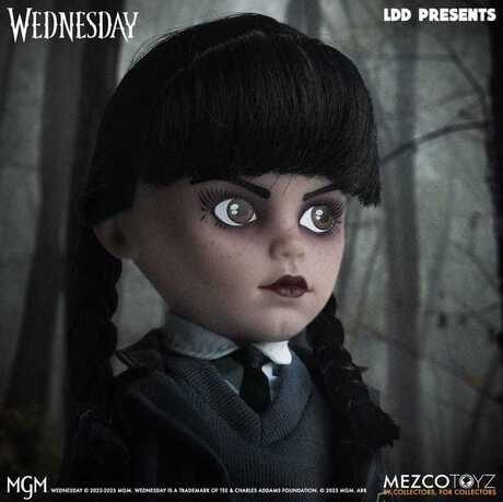 LDD La Famille Addams Living Dead Dolls Mercredi Wednesday Nevermore Academy Uniform Mezco