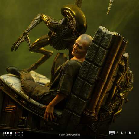 Alien 3 statuette 1/10 Art Scale Ellen Ripley and Dog Alien Iron Studios