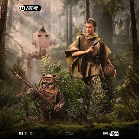 Star Wars Episode VI Art Scale Statue 1/10 Leia and Wicket  Iron Studios