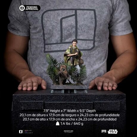 Star Wars Episode VI Art Scale Statue 1/10 Leia and Wicket  Iron Studios