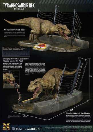 Jurassic Park T-rex 1/35 mkit Maquette X-PLUS