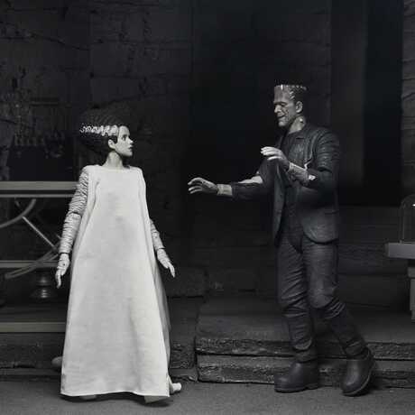 Universal Monsters pack 2 figurines La Fiancée de Frankenstein 90th Anniversary The Monster & His Mate (B&W) NECA