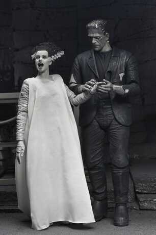 Universal Monsters pack 2 figurines La Fiancée de Frankenstein 90th Anniversary The Monster & His Mate (B&W) NECA