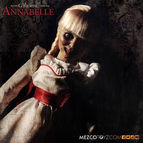 Conjuring : Les Dossiers Warren réplique poupée Annabelle 46 cm Mezco