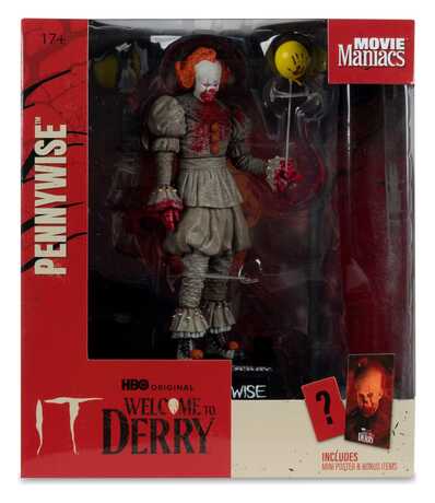 Ça Welcome to Derry Movie Maniacs figurine Pennywise (Bloody) McFarlane Toys