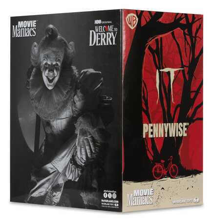 Ça Welcome to Derry Movie Maniacs figurine Pennywise (Black & White) McFarlane Toys