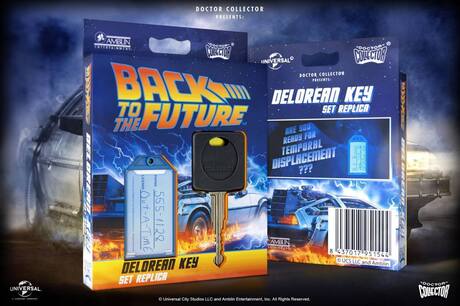 Retour vers le Futur réplique 1/1 clé de voiture DeLorean Doctor Collector