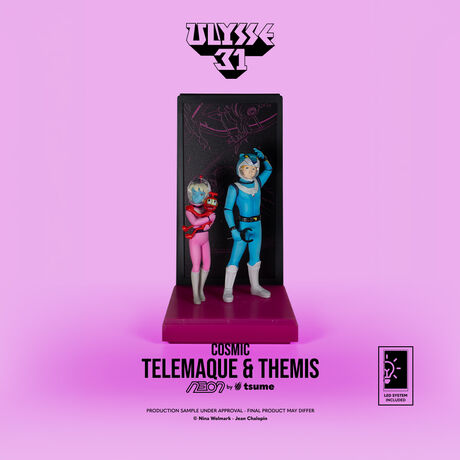 Ulysse 31 Statue Telemaque Themis & Nono "version Cosmic" NEON TSUME