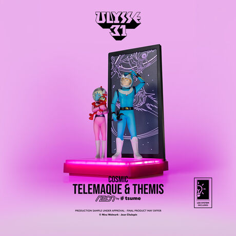 Ulysse 31 Statue Telemaque Themis & Nono "version Cosmic" NEON TSUME