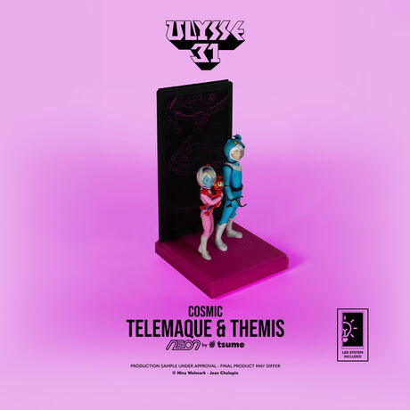 Ulysse 31 Statue Telemaque Themis & Nono "version Cosmic" NEON TSUME