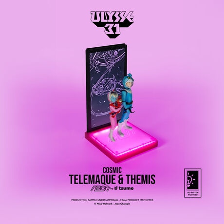 Ulysse 31 Statue Telemaque Themis & Nono "version Cosmic" NEON TSUME