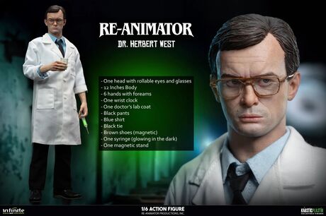 RE-ANIMATOR Doctor Herbert West 1/6 Action Figure ÉDITION STANDARD Infinite Statue