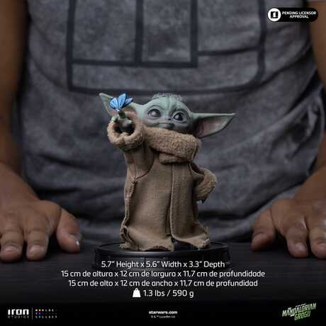 The Mandalorian & Grogu Grogu Collection statuette Grogu Butterfly Wonder Iron Studios