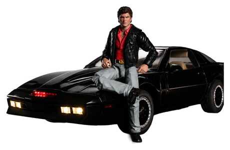 Knight Rider figurine 1/12 K.I.T.T. avec Michael Knight Ramen toy