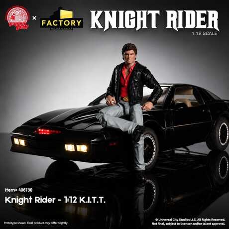 Knight Rider figurine 1/12 K.I.T.T. avec Michael Knight Ramen toy