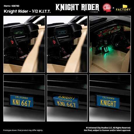 Knight Rider figurine 1/12 K.I.T.T. avec Michael Knight Ramen toy