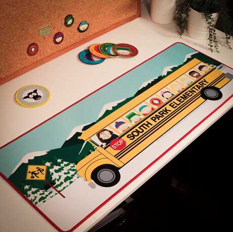South Park set sous-mains revêtu & sous-verre Elementary School Bus FaNaTtik