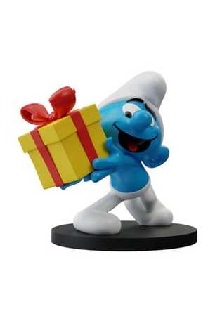 Les Schtroumpfs Statue Schtroumpf Farceur avec Cadeau PUPPY
