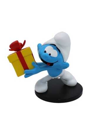 Les Schtroumpfs Statue Schtroumpf Farceur avec Cadeau PUPPY