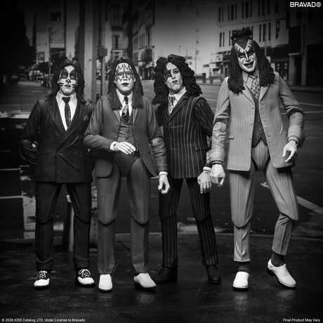 KISS pack 4 figurines Dressed to Kill Album Cover Neca