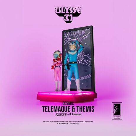 Ulysse 31 Statue Telemaque Themis & Nono "version Cosmic" NEON TSUME