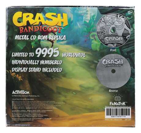 Crash Bandicoot réplique Metal CD-ROM Collectible Limited Edition Fanattik