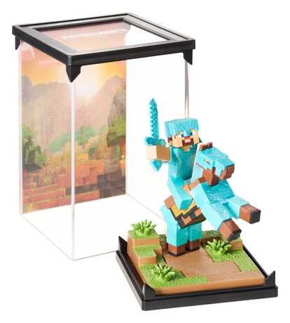 Minecraft Figurine Diorama Diamond Armor Steve et Cheval  Noble collection