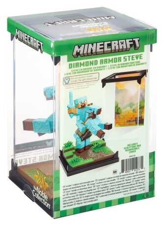 Minecraft Figurine Diorama Diamond Armor Steve et Cheval  Noble collection