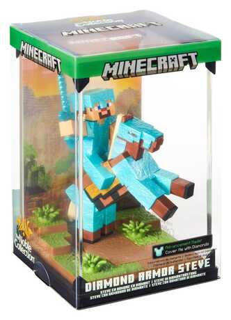 Minecraft Figurine Diorama Diamond Armor Steve et Cheval  Noble collection