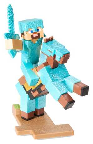 Minecraft Figurine Diorama Diamond Armor Steve et Cheval  Noble collection