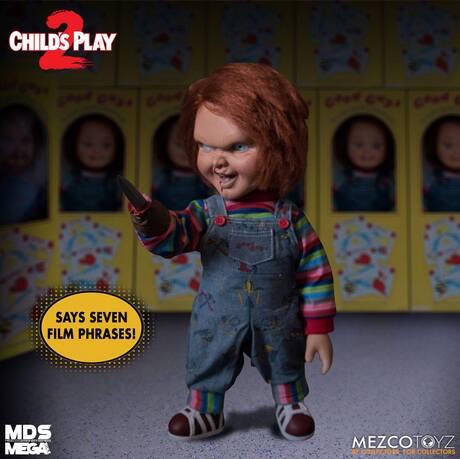 Chucky, la poupée de sang poupée parlante Designer Series Menacing Chucky 38 cm Mezco